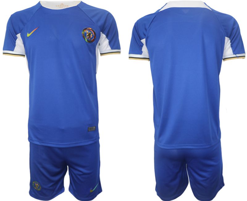 Men 2023-2024 Club Chelsea FC home blank blue Soccer Jersey->arsenal jersey->Soccer Club Jersey